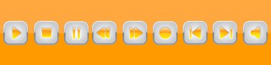 Orange multimedia panel clipart