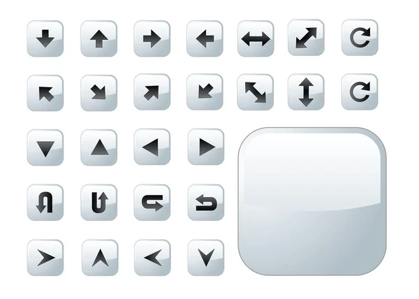 Flèche boutons gris — Image vectorielle
