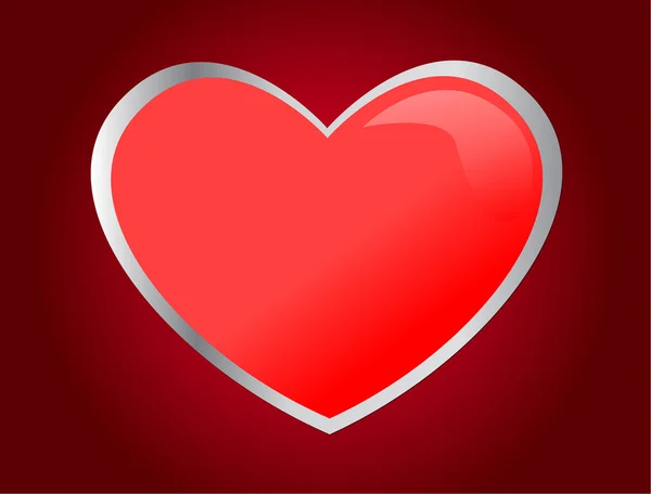 Egy piros szív — Stock Vector