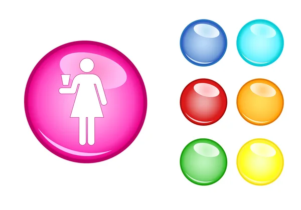 圆球标志女人 — 图库矢量图片