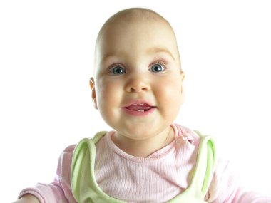 Infant with four teeths clipart