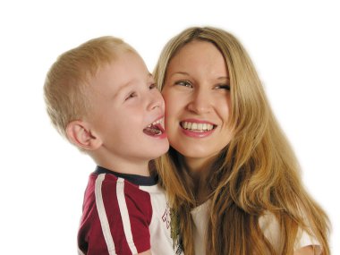 Mother with child smile clipart