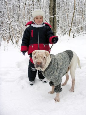 çocuk ile köpek kış parkı