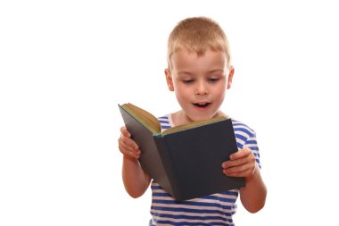 Kid read book clipart