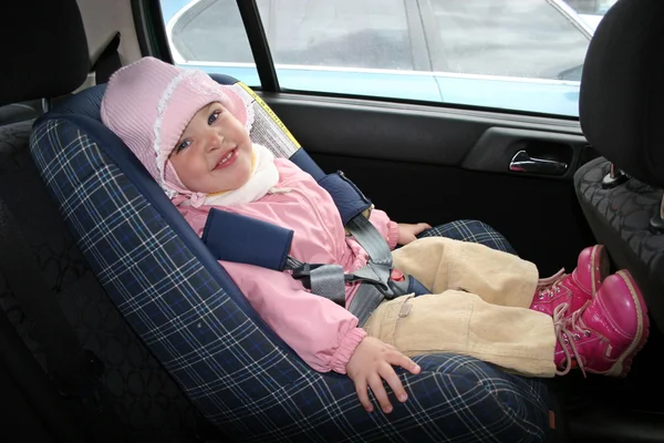 Baby in car — Stock Photo, Image