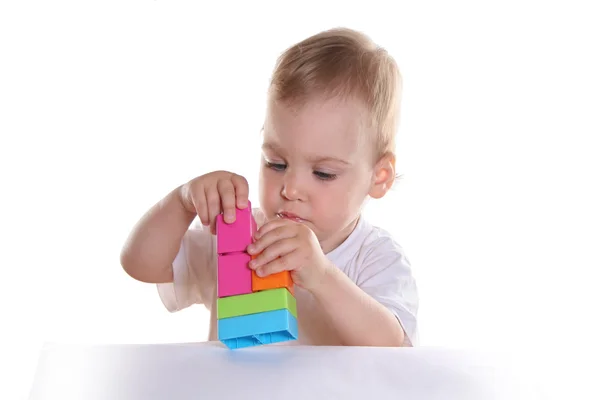 Μωρό με παιχνίδι μπλοκ 2 — Φωτογραφία Αρχείου