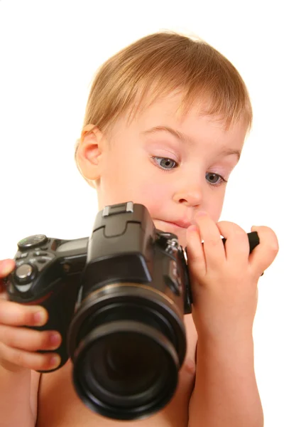 Baby with camera 3 — Stock Photo, Image