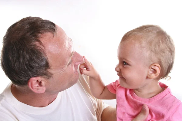 Grandfather and baby — Stock Photo, Image
