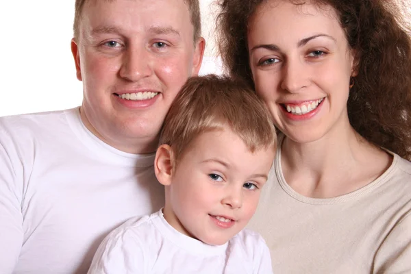 Família com menino — Fotografia de Stock