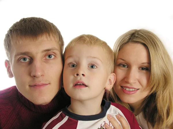 Family of three isolated 3 — Stock Photo, Image