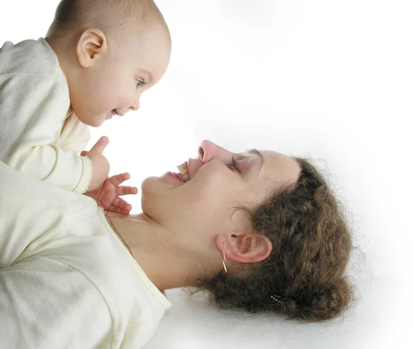 Mother with baby isolated — Stock Photo, Image