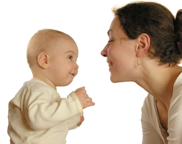 Mother with baby isolated 2 — Stock Photo, Image