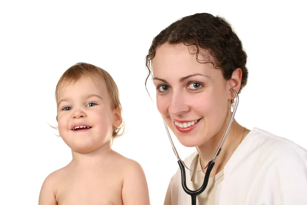 Лікар з дитиною — стокове фото