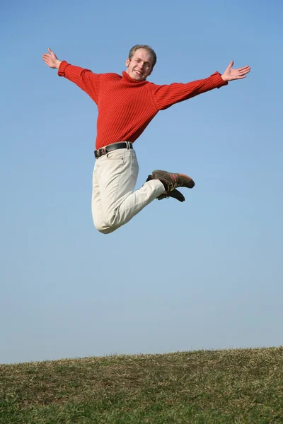 Homme sautant — Photo
