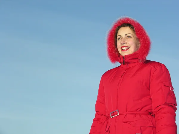 Sonrisa mujer invierno —  Fotos de Stock