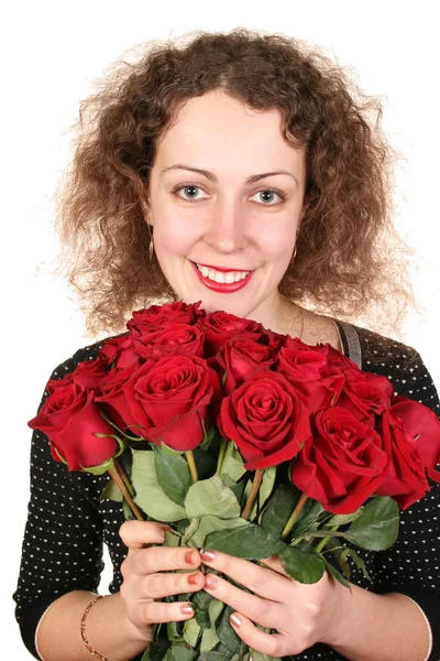 Mujer con rosas —  Fotos de Stock