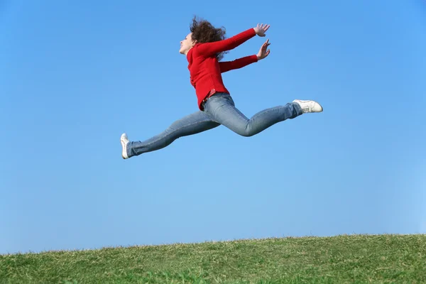 Saltando chica 2 —  Fotos de Stock