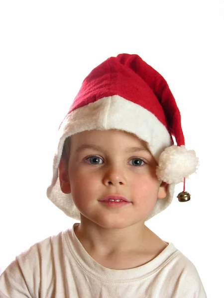 Boy v vánoční čepice — Stock fotografie