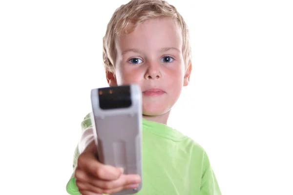 Bambino con telecomando — Foto Stock
