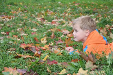 Autumn child clipart