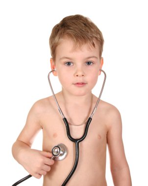 Çocuk stetoskop ile