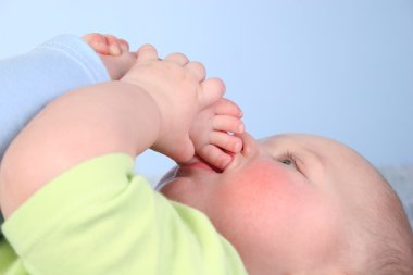 Baby suckle foot clipart
