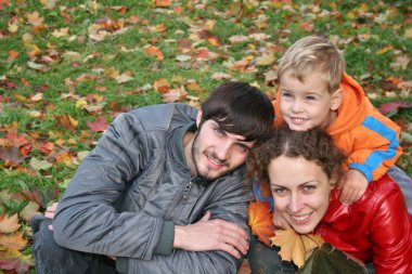 Autumn family clipart