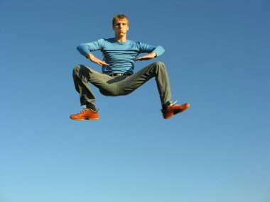 Levitation boy clipart