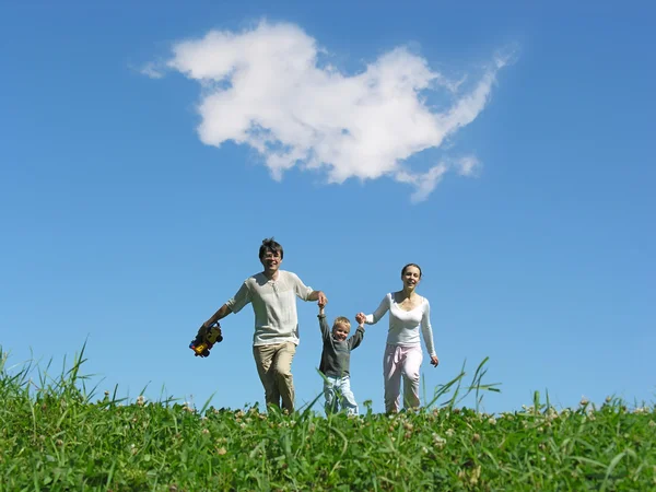 Familie zonnige dag en cloud — Stockfoto