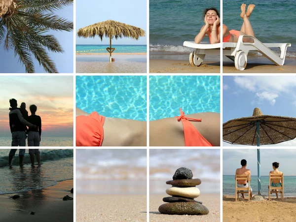 Collage de playa —  Fotos de Stock