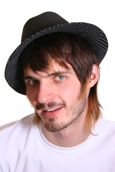 Beardman and hat — Stock Photo, Image