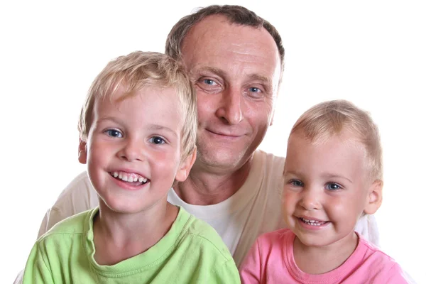 Grandfather with children — Stock Photo, Image