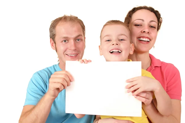 Família de cores com cartão para texto — Fotografia de Stock