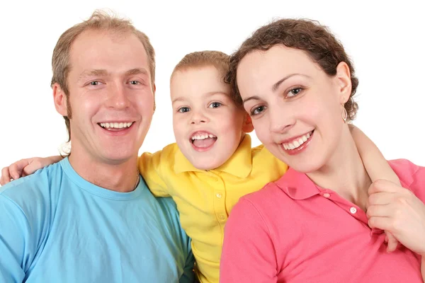 Família de cores com menino 2 — Fotografia de Stock