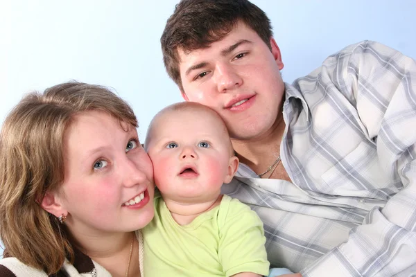 Family with baby — Stock Photo, Image