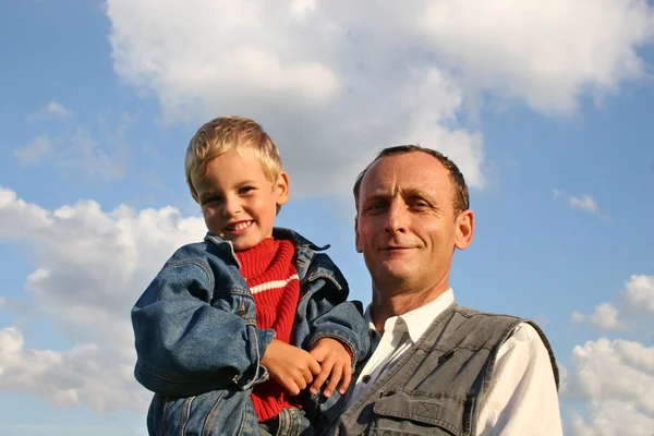 Grootvader met jongen — Stockfoto