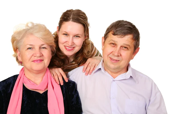 Äldre par med Tjej — Stockfoto
