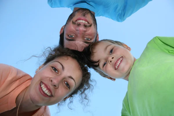 Family faces on sky — Stock Photo, Image