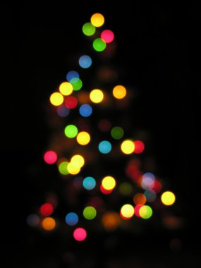 Christmas tree out of focus clipart