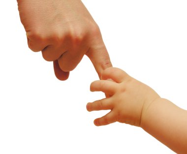 Mother's and baby's hands clipart