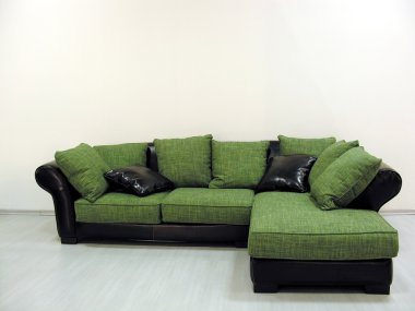 Green sofa clipart