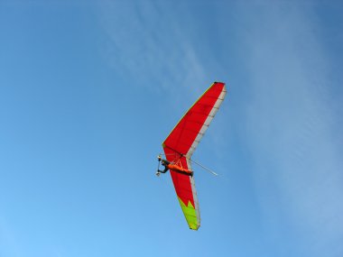 Red hangglider clipart