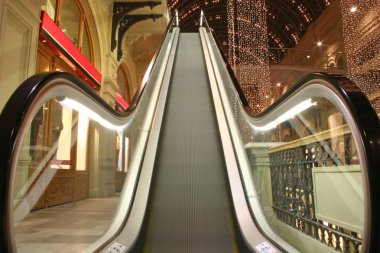 Escalator in shop clipart