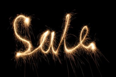 Sale sparkler (you can see other words in my portfolio) clipart