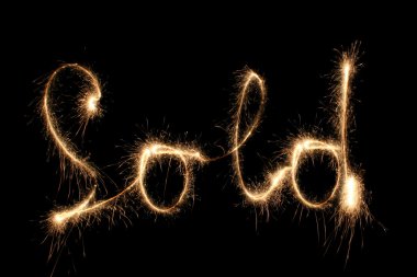 SOLD sparkler (you can see other words in my portfolio) clipart