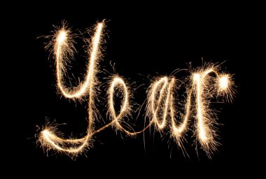 Year sparkler (you can see other words in my portfolio) clipart