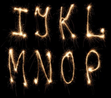 Alphabet sparkler (see other letters in my portfolio) clipart