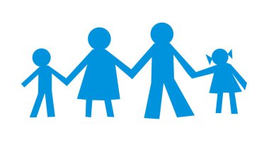 Blue Family icons clipart