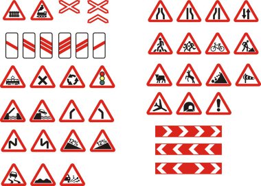 Cautionary road sign clipart