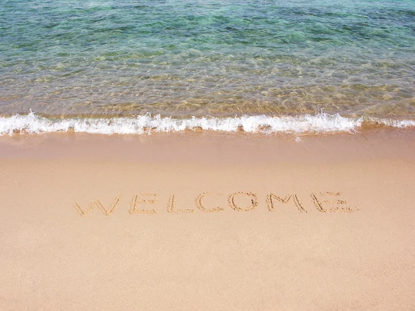 Vítejte na pláži — Stock fotografie